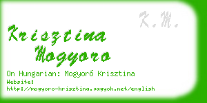 krisztina mogyoro business card