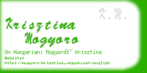 krisztina mogyoro business card